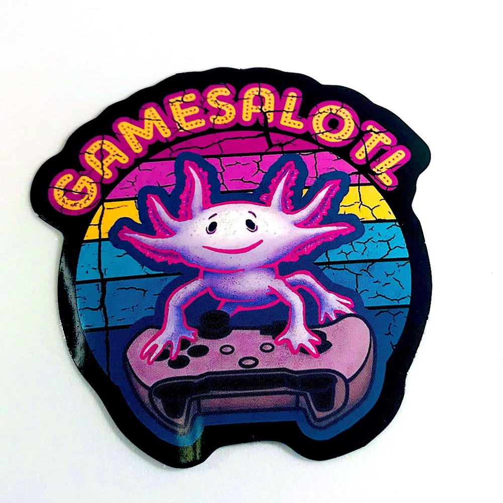 Games Axolotl Crazy Trending WaterProof Single Decor Accent Sticker
